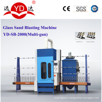 Manufacturer Supply Vertical Muti-Gun Auto Dust Remover Glass Sand Blasting Machine